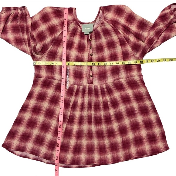 Anthropologie Plaid Babydoll Tunic - Picture 8 of 9